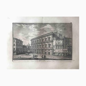 Giuseppe Vasi, Palazzo Pio, Etching, 18th Century
