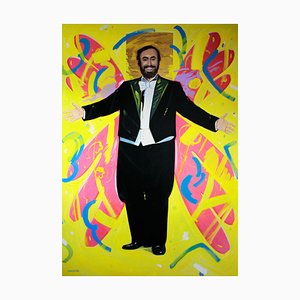 Orest Hrytsak, Luciano Pavarotti, 2019, Tecnica mista su tela