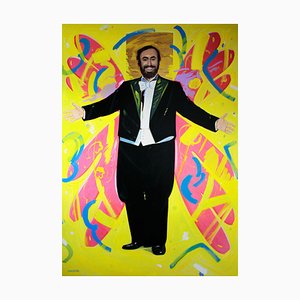 Orest Hrytsak, Luciano Pavarotti, 2019, Técnica mixta sobre lienzo