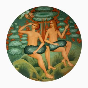 Orest Hrytsak, Man and Woman, Adam and Eve, 2013, Técnica mixta sobre lienzo