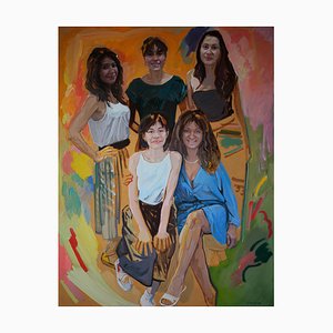 Orest Hrytsak, Les Demoiselles de Monti, 2021, Mixed Media on Canvas