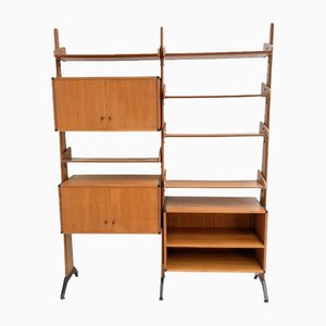 Italian Freestanding Wall Unit, 1970s, Set of 2