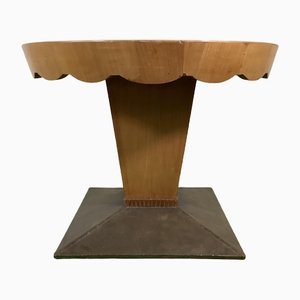 Art Deco Wood with Brass Table
