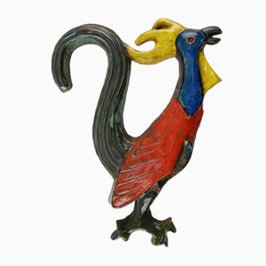 Gallo vintage de cerámica, años 70