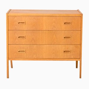 Oak Chest of Drawers with Three Drawers, 1960s
