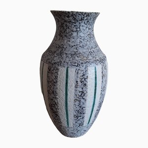 Jarrón alemán vintage de cerámica con motivos geométricos, años 60