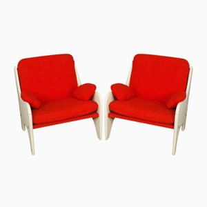 Set of Red Armchairs, 1970