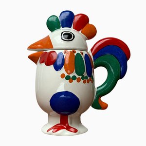 Théière ou Cafetière Poulet Vintage en Céramique, 1970s