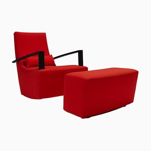 Neo Armchair and Footstool attributed to Alban-Sebastien Gilles for Ligne Roset, 2000s, Set of 2