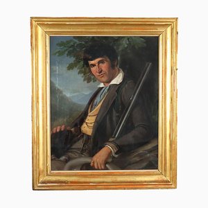 Artista italiano, ritratto maschile, XIX secolo, olio su tela