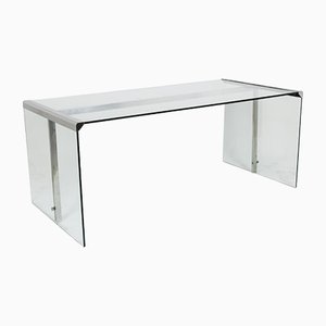 Glass Desk in the style of Gallotti & Radice, 1970s