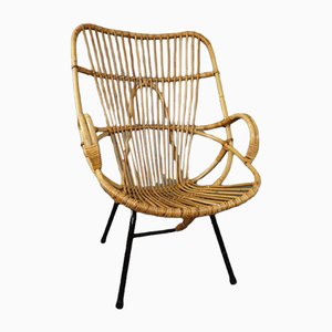 Rattan Armchair with Highback and Armrests from Rohé Noordwolde