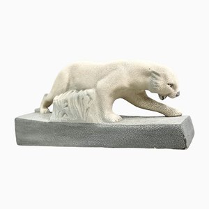Pantera grande Art Déco in ceramica, anni '30