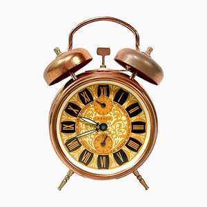Reloj despertador vintage de cobre de Kienzle, años 60