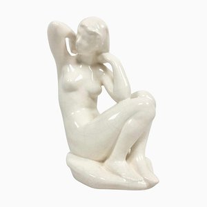 Figura de mujer desnuda de cerámica, años 50