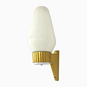 Lámpara de pared Bega Scone Mid Century de latón, años 60
