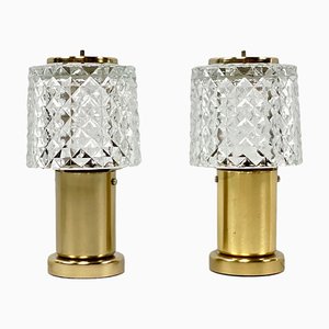 Czechoslovakian Table Lamps in Brass from Kamenický Šenov, 1970s, Set of 2