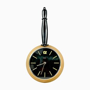 Vintage Polish Frying Pen Wall Clock from Predom Metron, 1975
