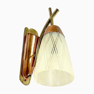 Mid-Century German Copper & Brass Wall Lamp, 1960s