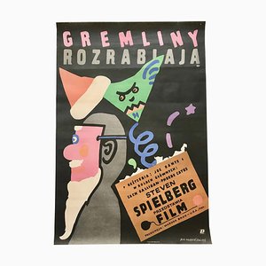 Affiche de Film Gremlins par Jan Młodożeniec, Pologne, 1985