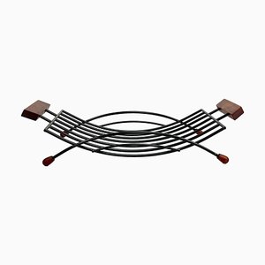 Mid-Century String Obstschale mit Teak Griff, 1960er