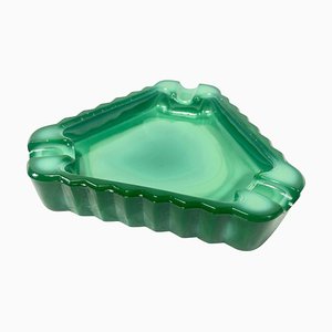 Bohemian Malachite Ashtray from Jablonec Glassworks, 1960s