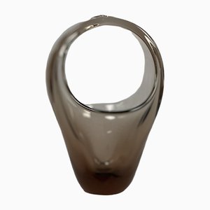 Bohemian Glass Basket attributed to Miroslav Klinger for Železný Brod, 1960s