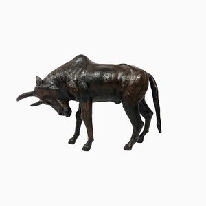 Figurine Buffle Vintage en Papier Mâché, 1970s
