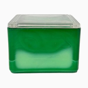 Bohemian Malachite Box from Jablonec Glass, 1960s