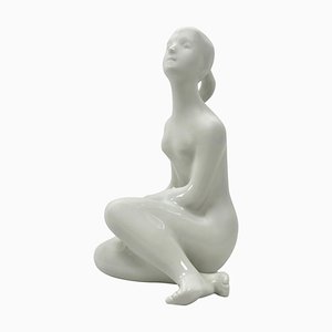 Nude Statue by J. Černoch for Royal Dux Bohemia, 1960s