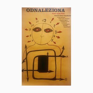 Póster de película polaco Odnaleziona de Jerzy Kawalerowicz, 1977