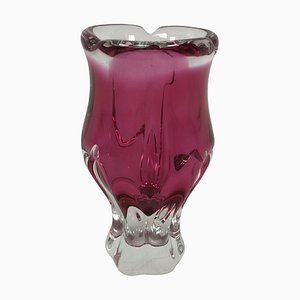 Bohemian Glass Table Vase attributed to Josef Hospodka for Chribska, 1960s