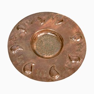Large Vintage Syria Arabic Copper Tray, 1960s