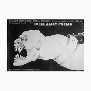 Polnisches Filmposter Runaway Train von Jakub Erol, 1988