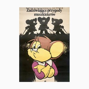Las aventuras de los mosqueteros de Polish Movie Post de Jakub Erol, 1979
