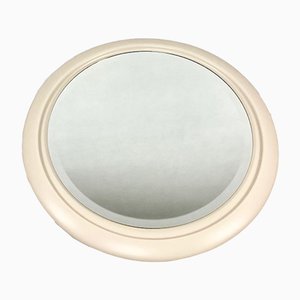 Vintage Ceramic Crystal Round Mirror, 1970