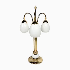 Three Lights Table Lamp in Brass from Bankamp Leuchten, 1970s