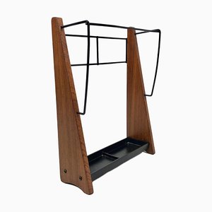 Portaombrelli Mid-Century in teak, anni '60