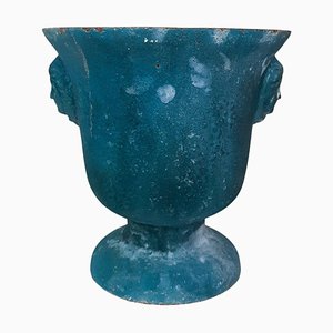 Antique Enamelled Cast Iron Vase
