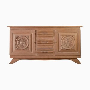 Bleached Oak Sideboard attributed to Charles Dudouyt, 1940s