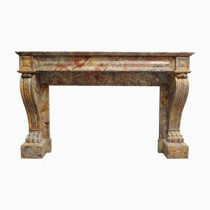 19th Century French Empire Sarrancolin Marble Fireplace Mantel