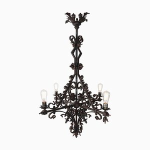 Early 20th Century Wrought Iron Church Chandelier, 1890s