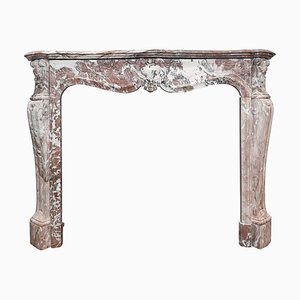 19th Century French Pink Marble Mantelpiece
