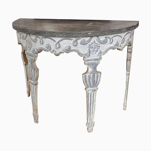 Table Console Demi-Lune Néoclassique, Italie, 1800