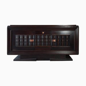 Credenza attribuita a Charles Dudouyt in quercia scura, anni '40