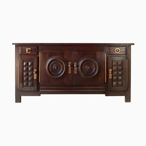 Credenza in quercia attribuita a Charles Dudouyt, anni '40 e '50