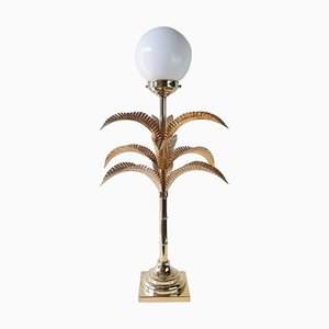 Lámpara italiana en forma de palmera de latón atribuida a Sergio Terzani, años 70