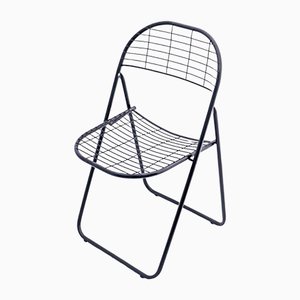 Black Wire Folding Chair, 1970s