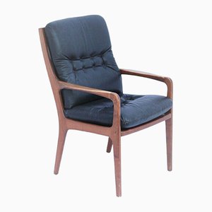 Fauteuil en Cuir par Eugen Schmidt, 1960s