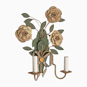 Rose Hollywood Regency Floral Wall Lamp